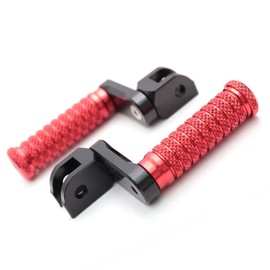 MC MOTOPARTS POLE Red CNC 40mm Extension Riser Front Foot Pegs Compatible with Adventurer 1996-2001