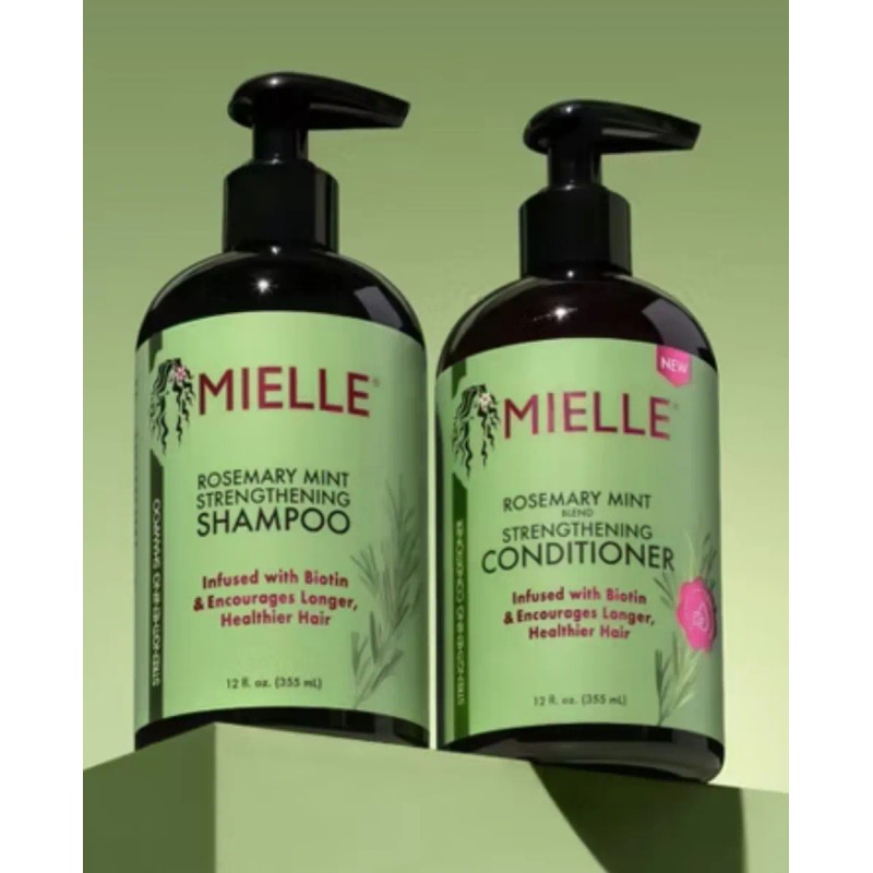 Set Fortalecedor De Menta Y Romero, 4 Piezas, Mielle Organic