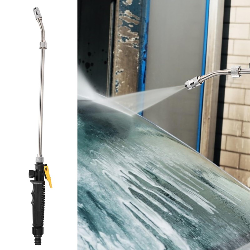 Watering Wand with Pivoting Head, High Pressure Water Sprayer Washer
