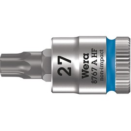Wera 8767 A HF Torx Zyklop Bit Socket with 1/4" Drive with Holding Function, TX 27 x 28 mm