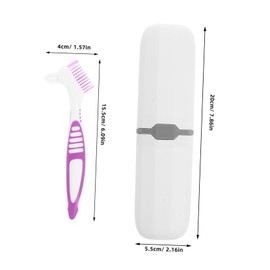 SAFIGLE 2Set Dual Head Teeth Brush Set with Storage Case Travel Friendly Lightweight Ergonomic Design for Oral Care the Bristle for Thorough Cleaning