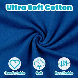 Baby Knotted Gown, Super Soft Newborn Infant Long Sleeve Sleeper for Baby Girl and Boy Sleepwear with Hat Set (Dark Blue, 0-3 Months)