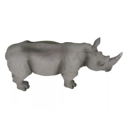 MOJO TOYS Rhino, White Rhinoceros Toy Plastic Realistic Model Figurine 5.5" M079 B644