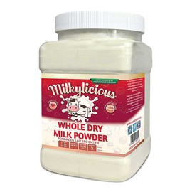 Milkylicious Whole Dry Milk Powder – 1 lbs Jar | Protein & Calcium Rich – Made in USA - Ideal for everyday use | Healthy and Delicious – Good for Baking & Desserts