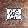 Shawprint PLEASE CLOSE THE GATE METAL SIGN PAW THEME 150MM