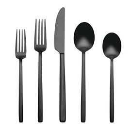 Oneida 896761 Dean Satin Black 20 Piece Flatware Set