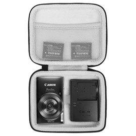 Khanka Dedicated Protective Storage Case for Digital Camera IXY180, IXY650, IXY200, IXY210 (Black Zipper)