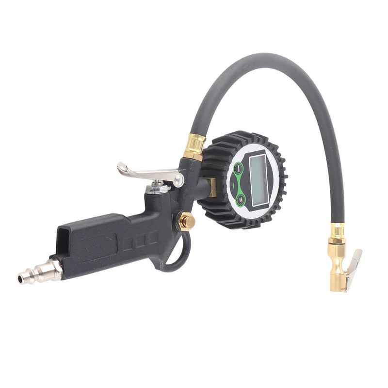 LCD Tire Inflator with Digital Pressure Gauge 1/4in NPT Quick