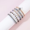 RISHEGAE Heishi Beaded Stretch Bracelets for Women Stackable Gold Polymer