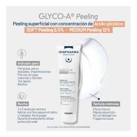 Isispharma Glyco A Peeling Facial Medio 30 ml Ácido Glicólico Noche Piel Luminosa Matificada Controla Sebo Imperfecciones                             