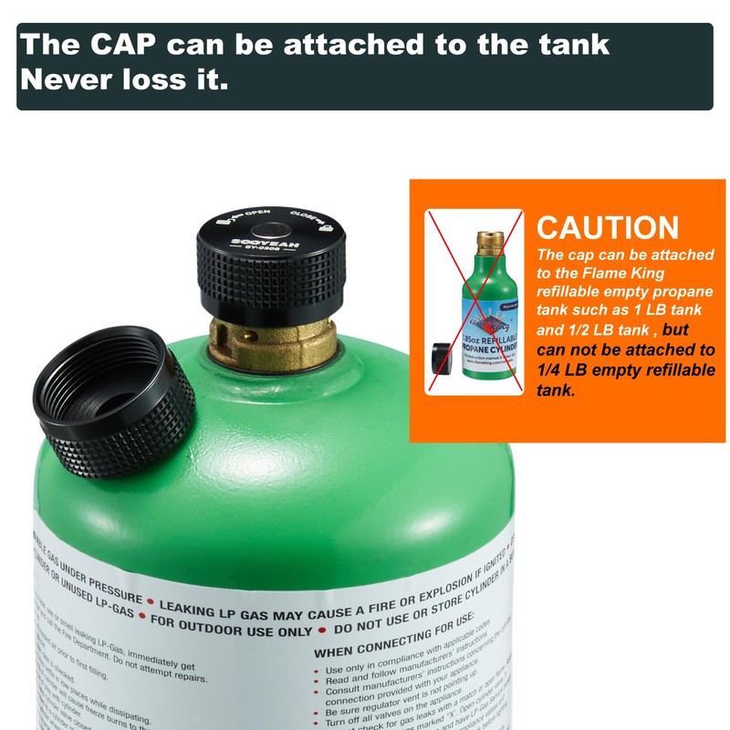 SOOYEAH 1LB Propane Cylinder Protect Caps with Magnetic,Sealed Caps(pack of