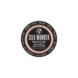 W7 Cosmetics Silk Wonder Water Resistant Powder Foundation, Natural Beige - Lichte tot medium huid met een neutrale ondertoon.
