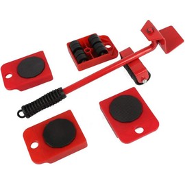 Furniture Lifter Easy to Move Slider 5 Piece Mobile Tool Set, Heavy Furniture Appliance Moving and Lifting System - Maximum Load Weight 330Lbs