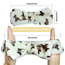 Gabrella 8 Pcs Spa Headband Soft Bow Hair Band Skincare Headbands, Bow Hair Band Women Facial Makeup Head Band Soft Coral Fleece Head Wraps for Makeup Spa Shower