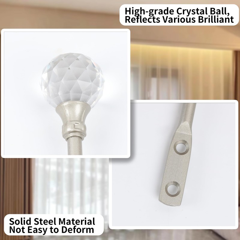 2 Pack Heavy Duty U Shaped Metal Curtain Holdbacks with
