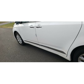 Kojem 4 Pcs Chrome Outside Door Body Side Molding Trim W/Tape Compatible with 2011-2020 Toyota Sienna