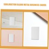 NOLITOY 20pcs Blank Metal Business Cards Aluminum Sheets for Sublimation