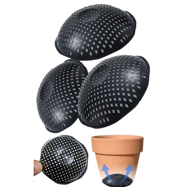 Leap Raupe Pot Bottom Net, 3D Round Pot Bottom Stone, No Needed, Diameter 5.8 inches (14.9 cm), 3 Pieces