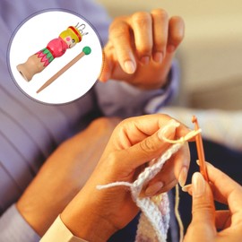 EXCEART Knitting Dolly with Crochet Hook, Knitting Doll, Wooden Knitting Needles, Craft Set, Knitting Tool Set for Children, Starter Set for Wool, Knitting, Learning, DIY, Crafts, Crafts