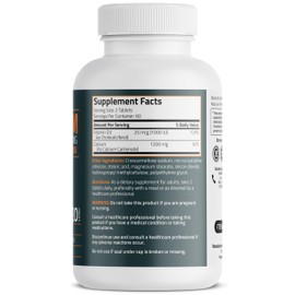 Bronson Calcium 1200mg Per Serving Plus Vitamin D3 1000 IU High Potency Formula, Non-GMO, 120 Tablets