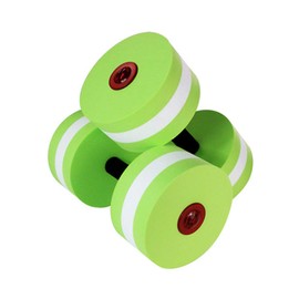 Set of 2 Water Exercise Dumbbells, Foam Removable Aqua Dumbbells with Handles, Water Dumbbells for Men Women Water Fitness (Green)