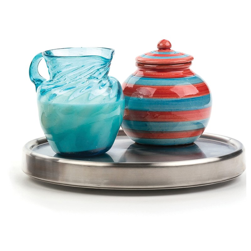 RSVP International Endurance Tool Crock Turntable Lazy Susan, Stainless Steel,