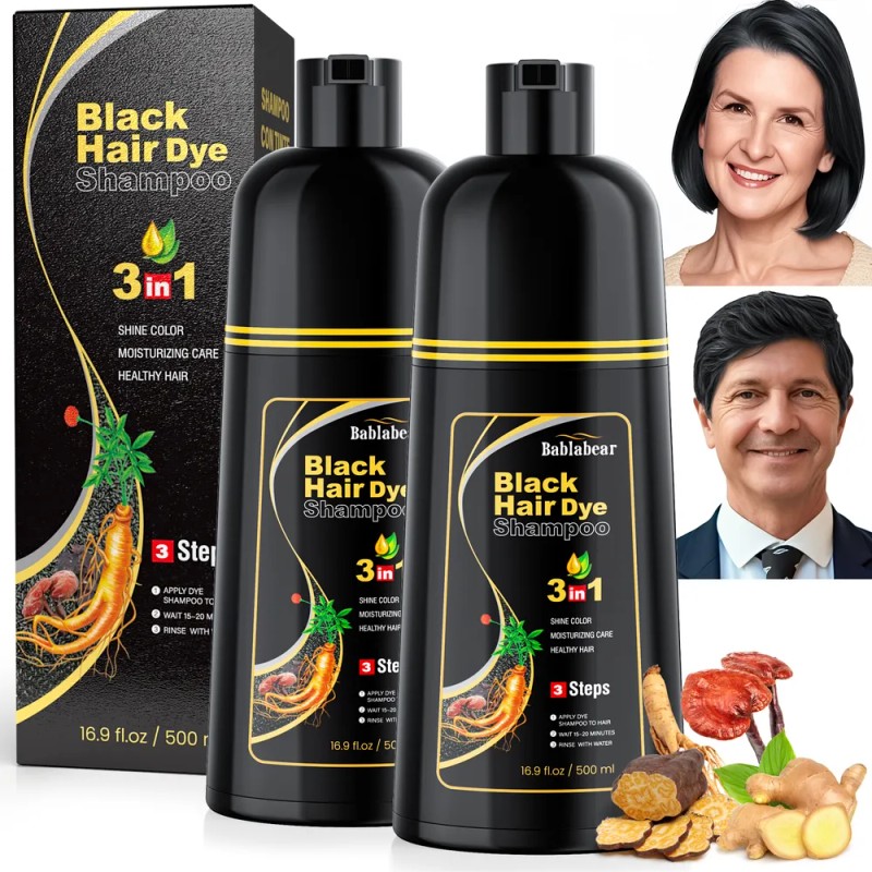2pzs Hair Dye Shampoo Tinte Para Cubre Canas Mujer Y