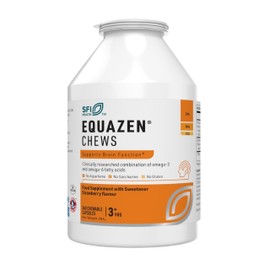 EQUAZEN Chews | Omega 3 & 6 Supplement | Blend of DHA, EPA & GLA | Supports Brain Function | Suitable for Children from 3+ to Adults | 360 Strawberry Flavoured Chews