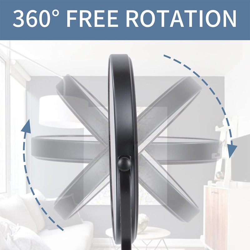 DOWRY Makeup Mirror 10x Magnification Vanity Mirror Tabletop Two-Sided Swivel