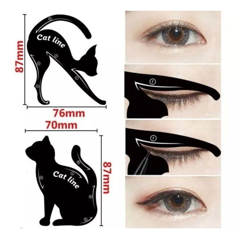 Extreme Beauty Delineador Ojos 36h Plumón Negro + Plantilla Gato