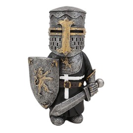 Swtgaah Knight B Garden Gnome Statue Knight Gnome Sculpture Knight Guardian Sculpture Garden Gnome Ornaments Suitable for Gardens, Lawns and Courtyards