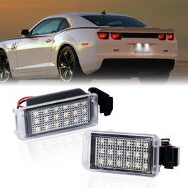 DERMOKA LED License Plate Light For 2010-2013 Chevy Camaro Tag Lamp Assembly, 6000K White 2PCS