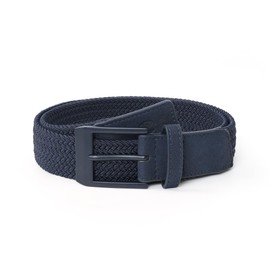 Mile High Life Braided Stretch Golf Belt Pin Oval Solid Color Buckle Leather Loop End Tip Belt For Men/Women/Junior