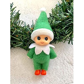 Munchkins and Doodlebugs Toddler Elf - Full Body Real Elves - Miniature Elfs - Tiny Elf - Red Pink Blue Green Purple Yellow (Green)