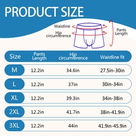 2-Pack Urine Bag Pants for Patient, Ostomy Drainage Bag Pants, Incontinence Care Trousers, Catheter Bag Pants, US M/W29