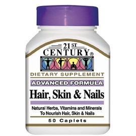 21st Century Hair, Skin & Nails - 50 Caplets, Pack of 3