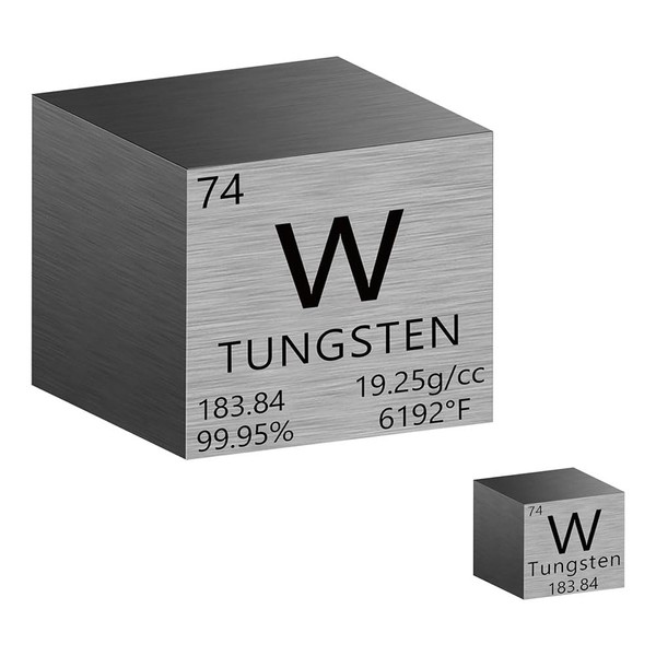 NISHZHU Pack of 2 Tungsten Cubes, High Density Element Cubes Made of Pure Metal, Density Cube, As Shown for Elements Collections Lab for Teachers