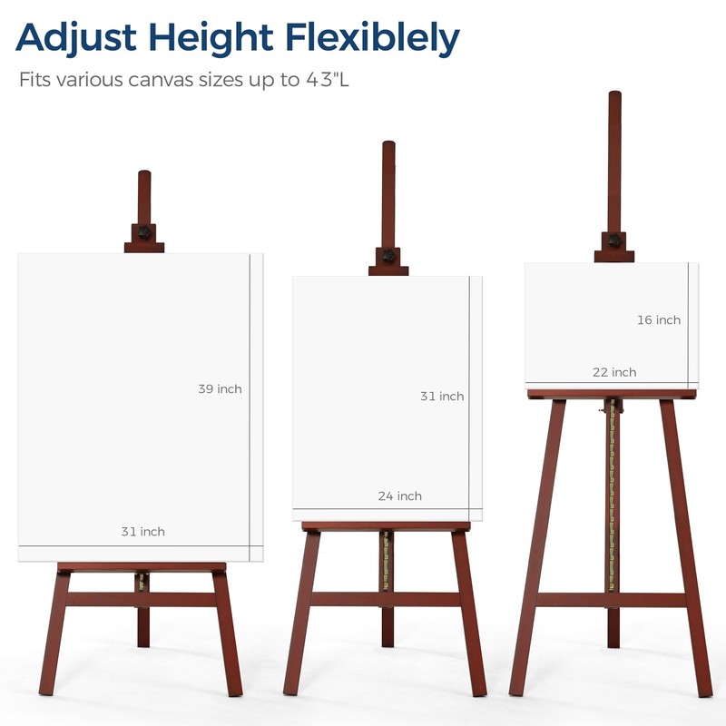 VISWIN Wooden Art Easel for Painting, Adjustable & Foldable Beech