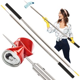 Frebuta Trash Picker Debris Nabber 48inch,Stainless Steel Debris nabber Durable and Rust Resistant, and Comfortable Sponge Handle. (48inch 2PC)