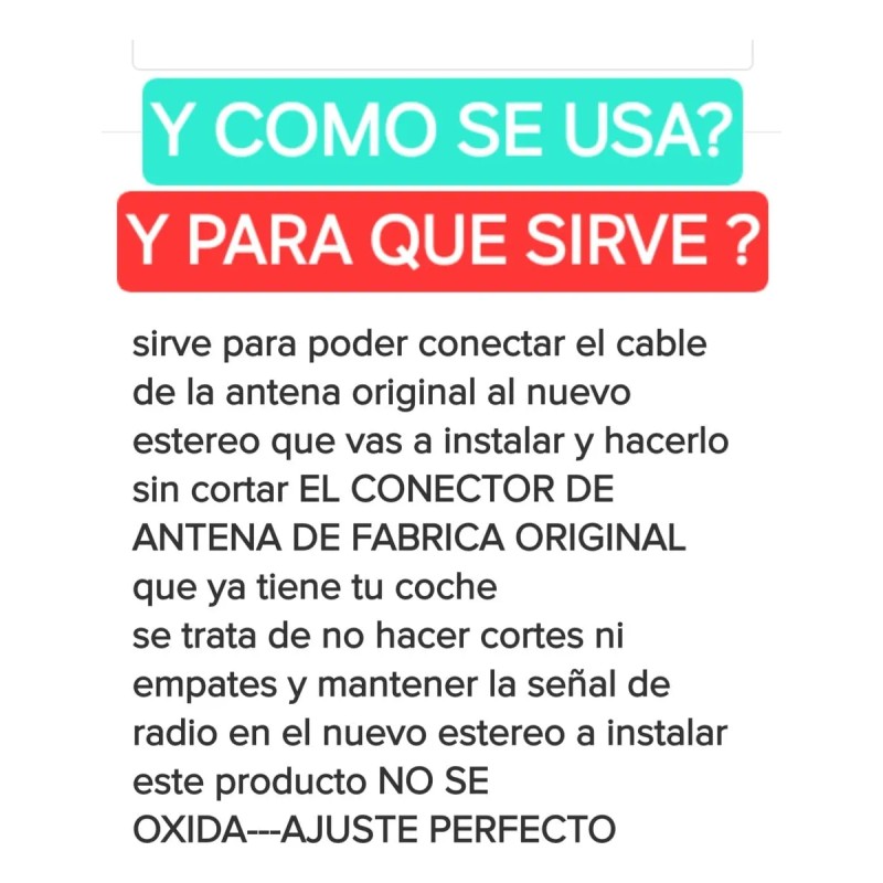 Adaptador De Antena Radio Estereo Jetta A6 Mk6 Todos Años