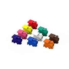 Volareo Mexican Train Marker Accessory - Assorted Colors - Replacement Plastic Domino Markers for Mexican Train Dominoes (9 Pack)
