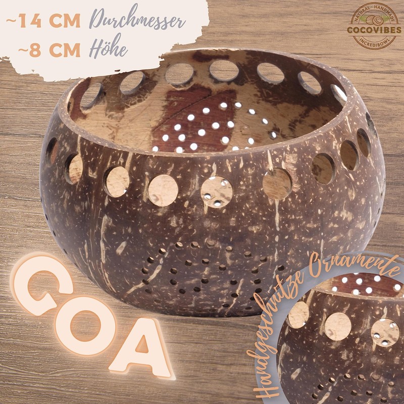 cocovibes Goa / Coconut Bowl / Tea Light Holder as