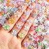 UCCASA 50Pcs Ice Flower Nail Charms 3D Resin Colorful Art