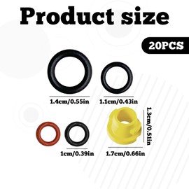 O Ring Nozzle Set for Karcher Pressure Washer Accessories,Seal 2.640-729.0 Rubber O-Ring Compatible with Karcher K2 K3 K4 K5 K6 K7,for Pressure Washer Efficient Operation