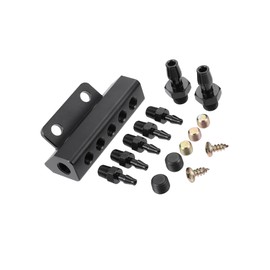 RATCHROLL Universal Vacuum Manifold Kit 1/8" Ports 1/2" Interfaces Block Intake Manifold for Car Fuel Gas Wastegate Turbo Boost Replacement Car Parts