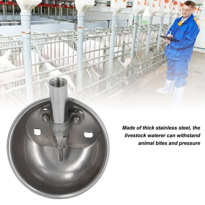 Automatic Pig Waterer Thickened Livestock Water Feeder Stainless Steel Cow
