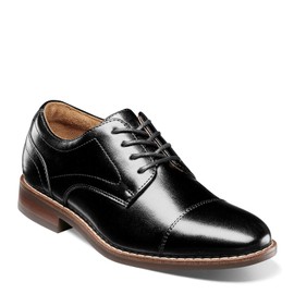 Florsheim Boy's, Rucci JR Cap Toe Oxford – Little Kid & Big Kid, Black, 12.5 Little Kid