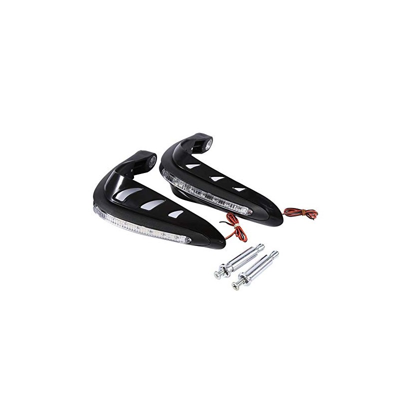 KIMISS Protector para manillar de moto, con luces LED, universal,
