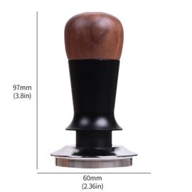 BOZHOUGG ® Professional 51mm Espresso Coffee Tamper - Stainless Steel, Spring-Loaded, Walnut Wooden-Handle ，Non-Slip Grip Barista-Grade Precision & Durable Design