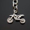 Unbranded Motorcycle Dirt Bike Moto Cross Steel Silver Chrome Keychain
